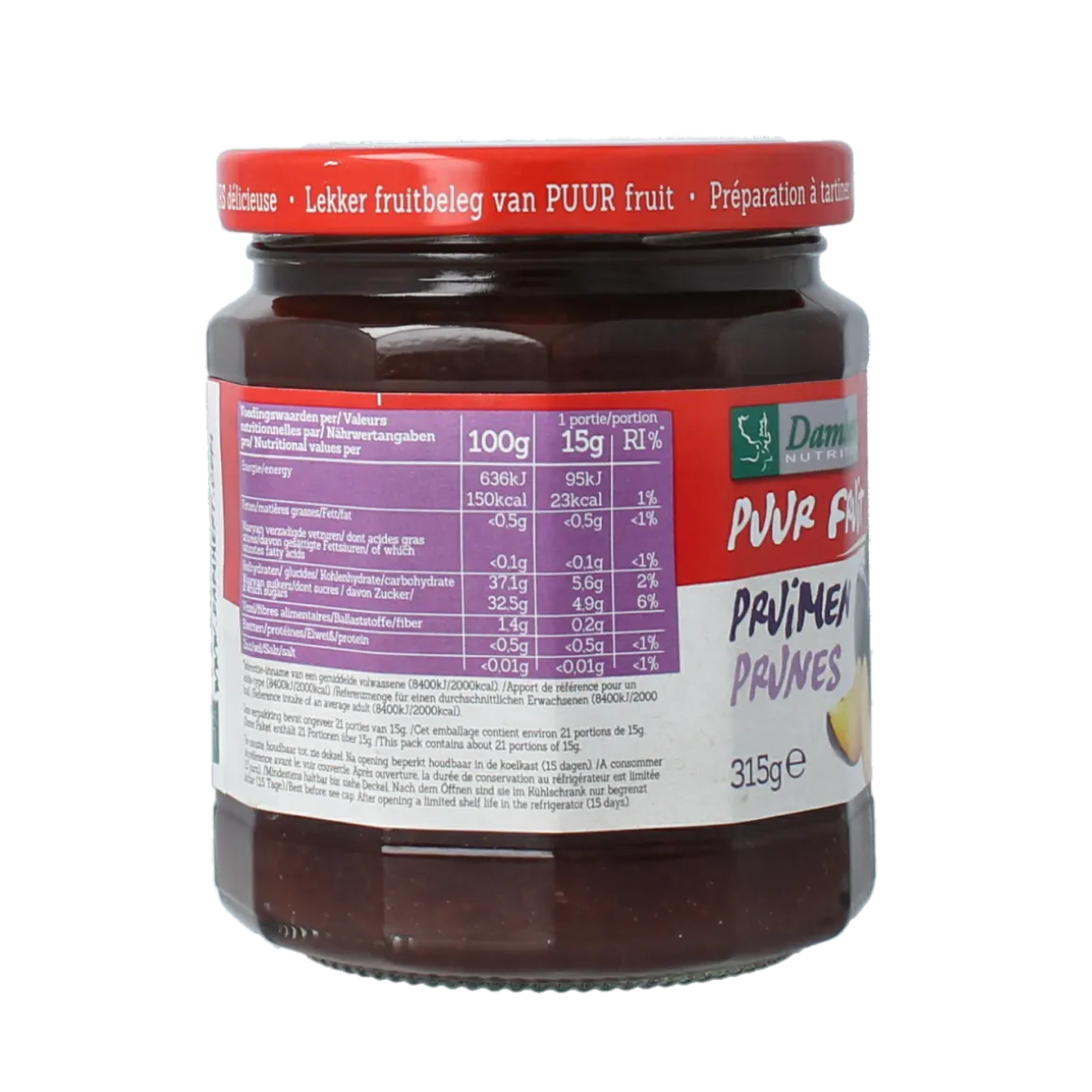 Damhert Puur fruit confituur pruimen