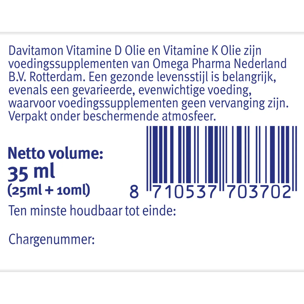 Davitamon Baby vitamine D & K 25mcg