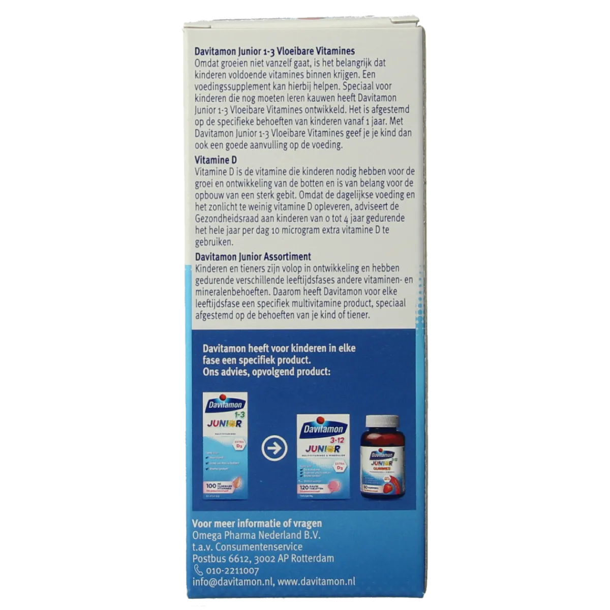 Online Davitamon Junior 1+ vloeibare vitamines framboos