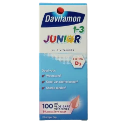 Online Davitamon Junior 1+ vloeibare vitamines framboos