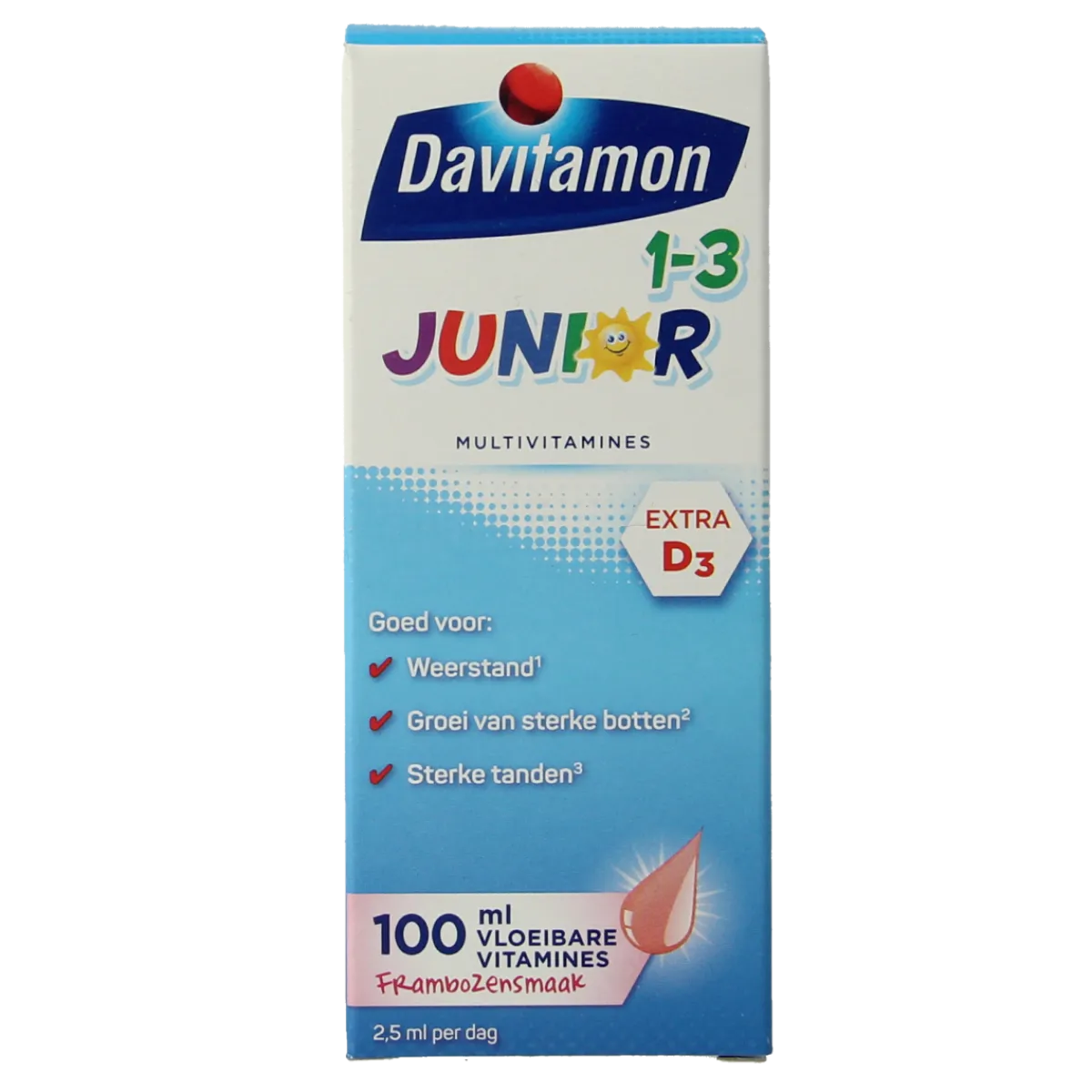 Online Davitamon Junior 1+ vloeibare vitamines framboos