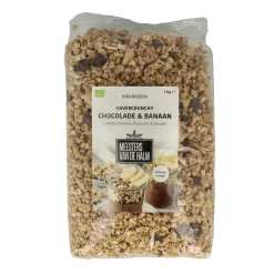 Best De Halm Crunchy havergranola chocolade/banaan bio
