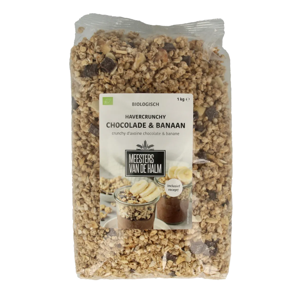 Best De Halm Crunchy havergranola chocolade/banaan bio