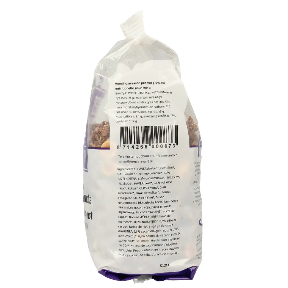 Clearance De Halm Granola choco/hazelnoot bio