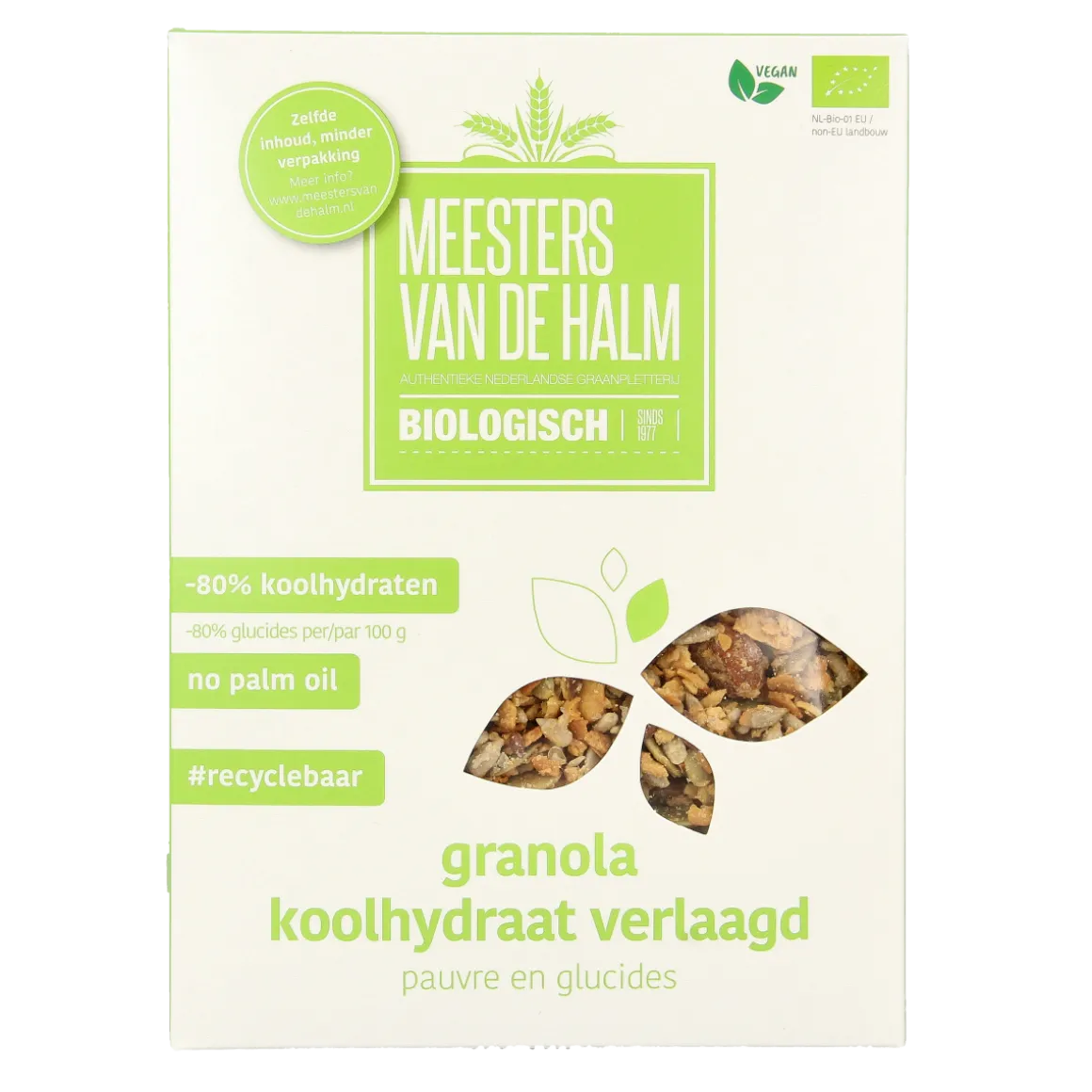 De Halm Granola koolhydraat verlaagd bio