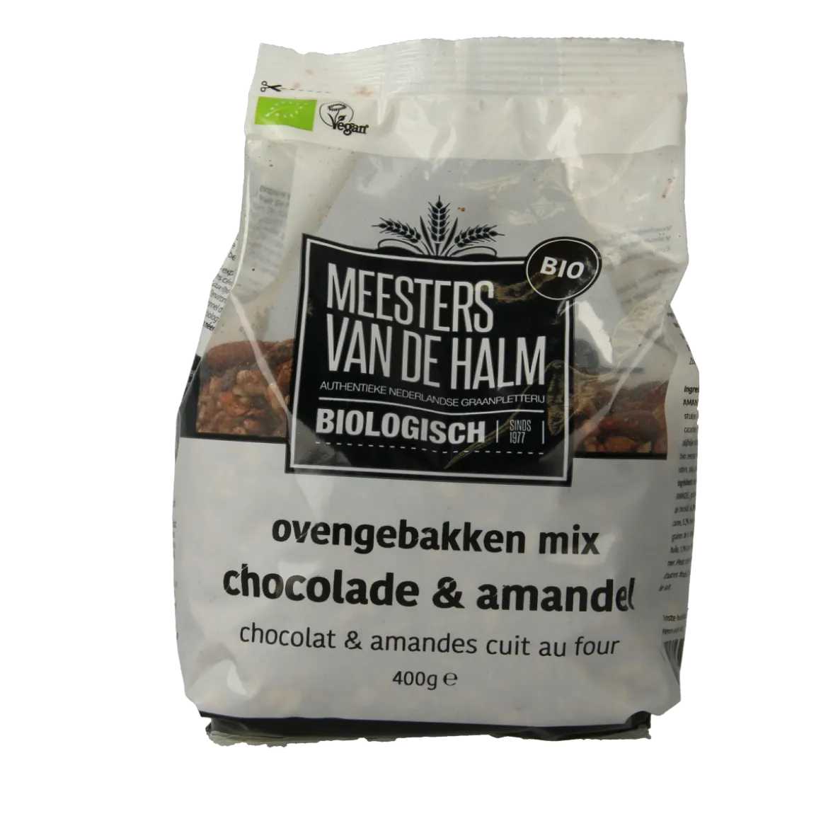 De Halm Ovengebakken mix chocolade en amandel bio
