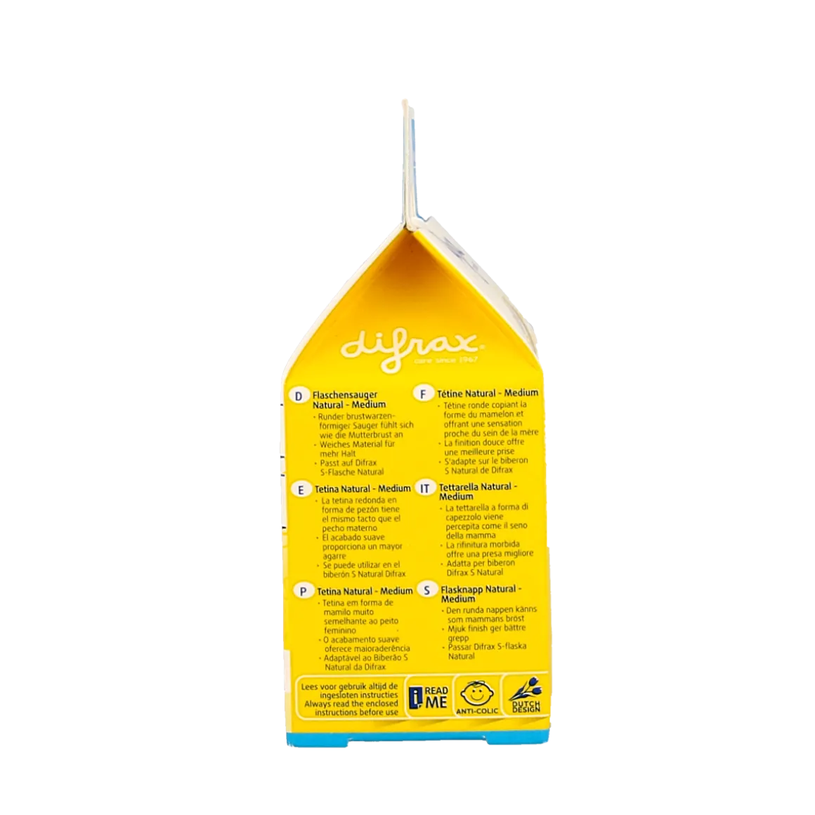 Difrax Flesspeen medium natural