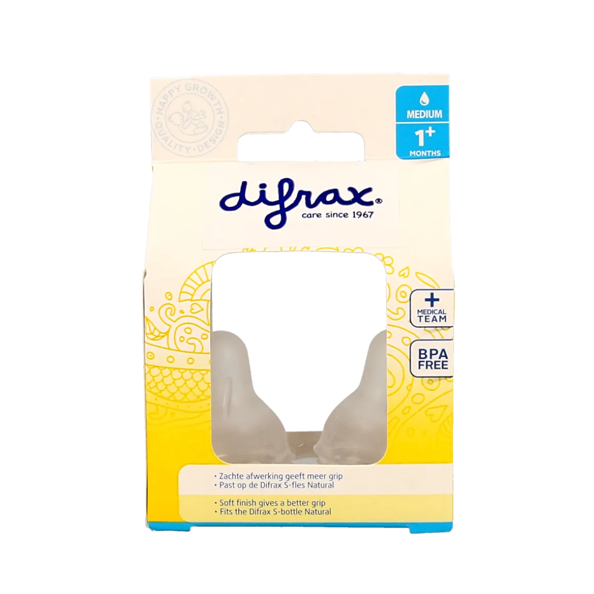 Difrax Flesspeen medium natural