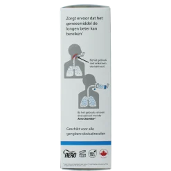 Online Diversen Aerochamber + flow VU mondstuk blauw