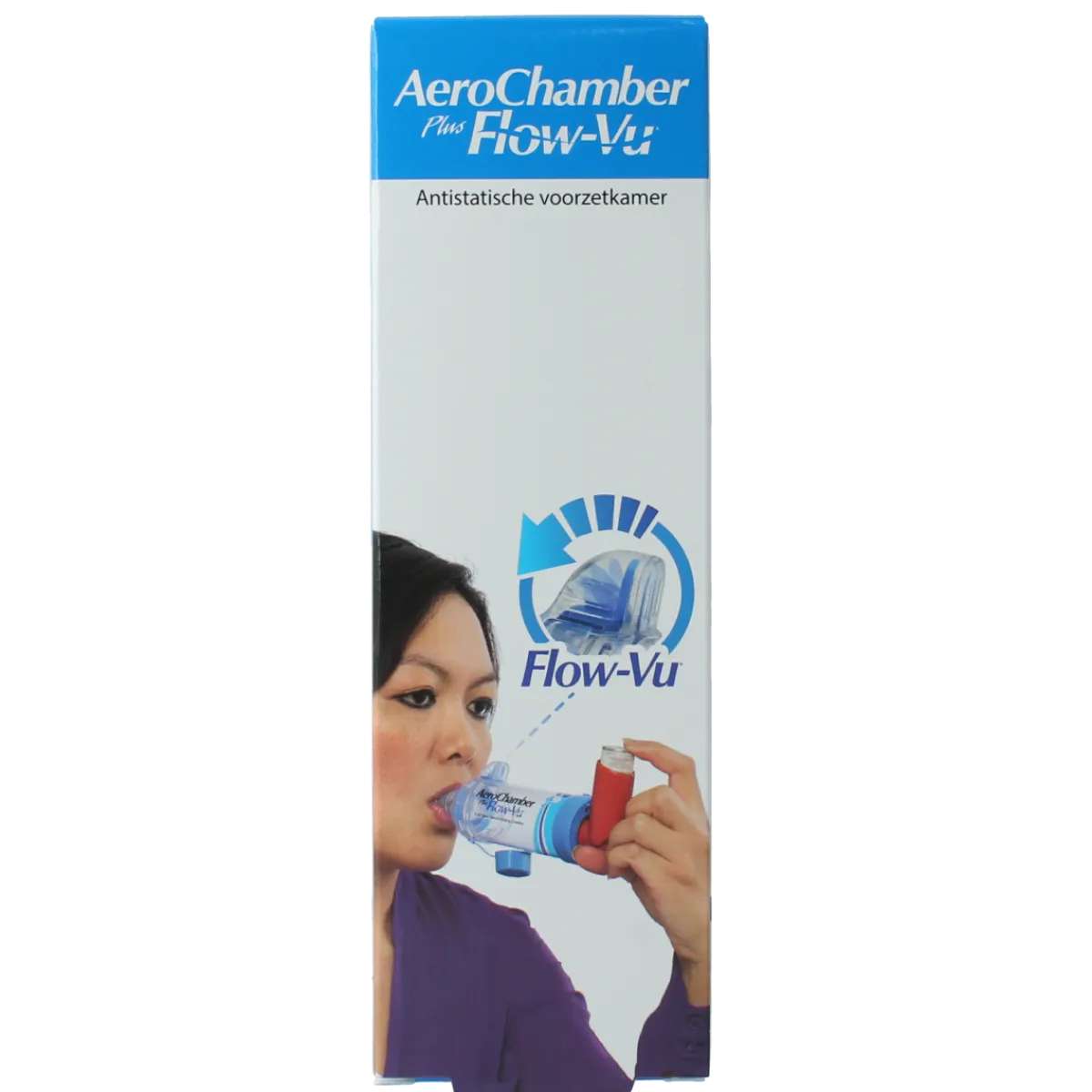 Online Diversen Aerochamber + flow VU mondstuk blauw
