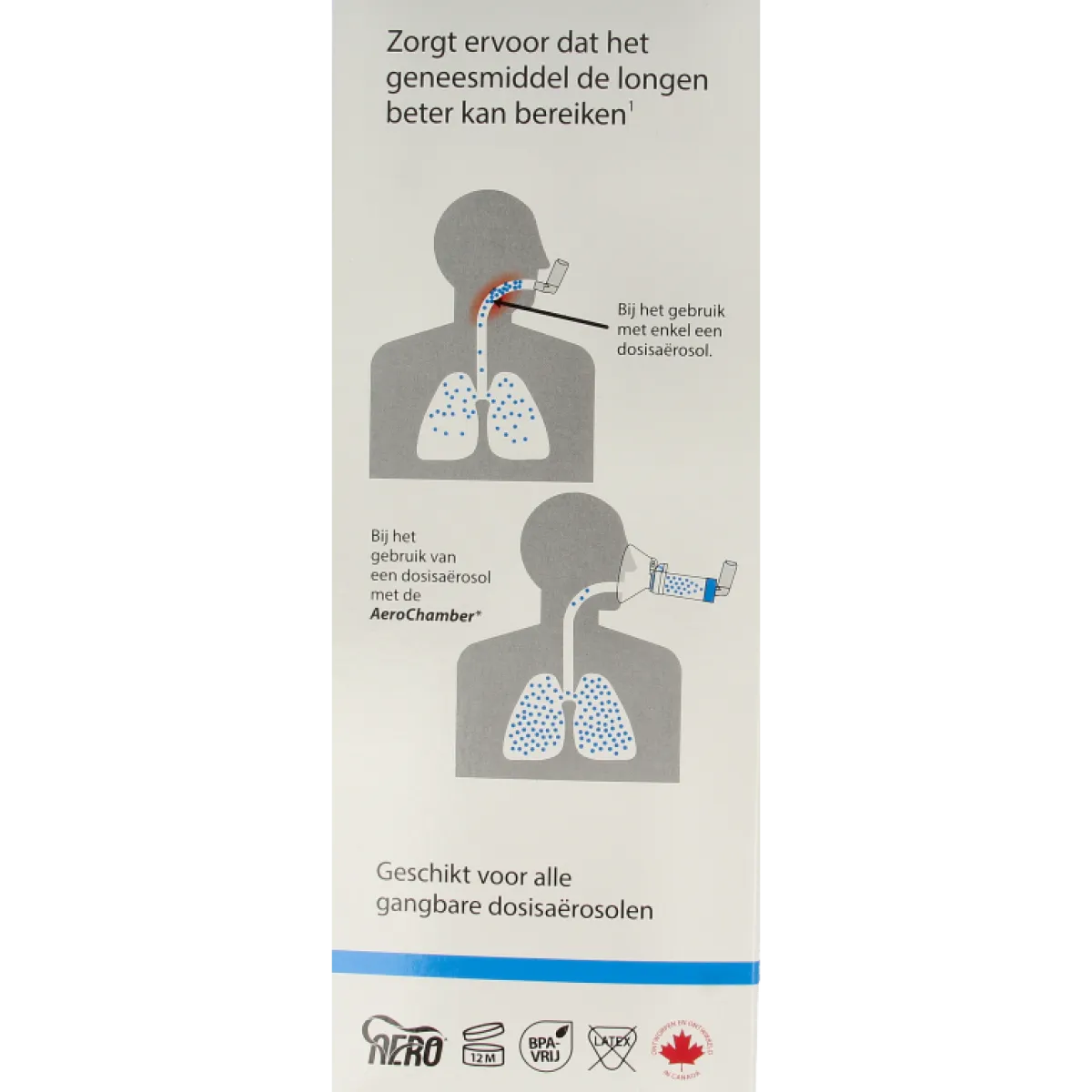 Hot Diversen Aerochamber plus flower VU+ volwassen masker