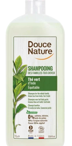 Douce Nature Shampoo glanzend haar met groene thee familie bio