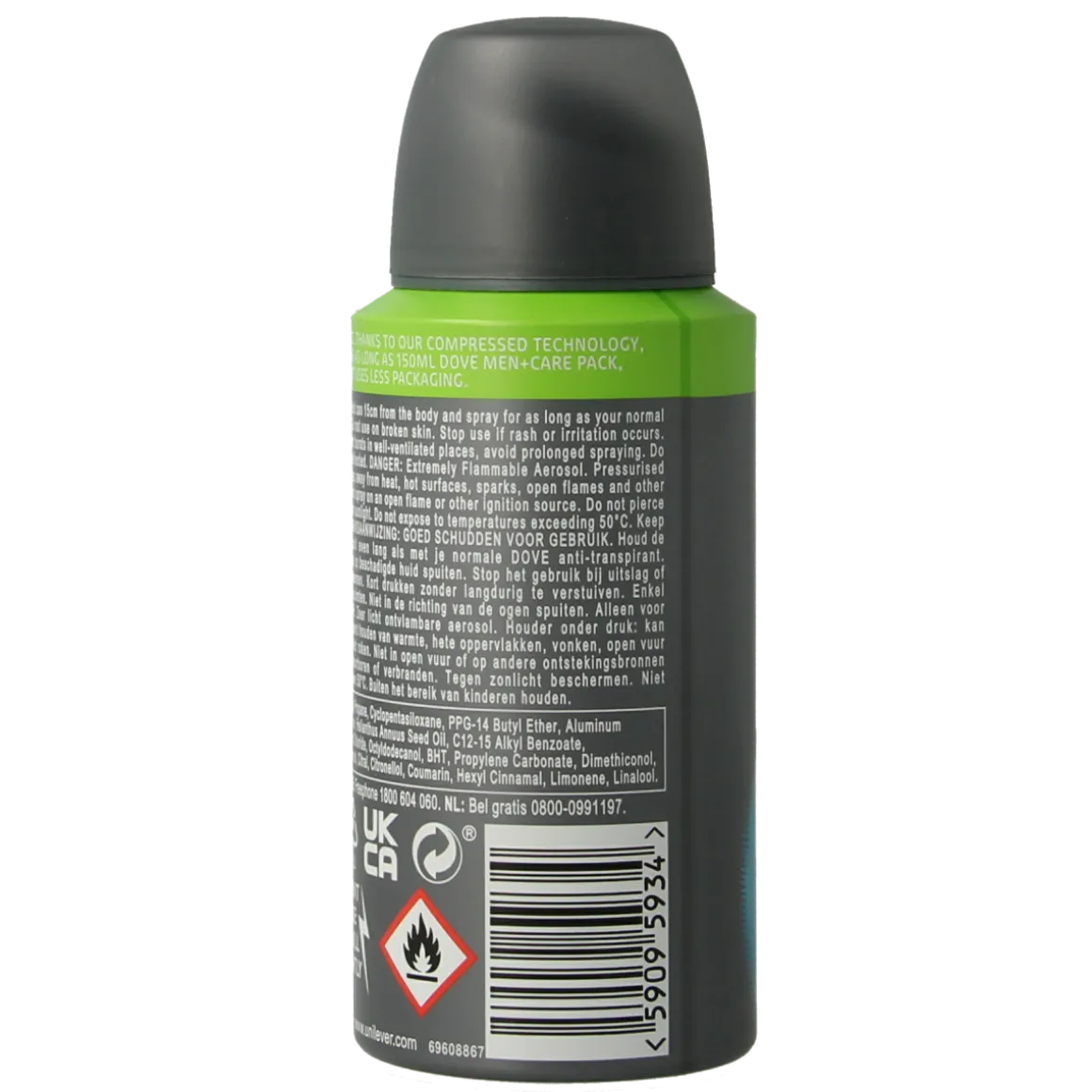 Best Dove Deodorant spray men+ care clean comfort 0%