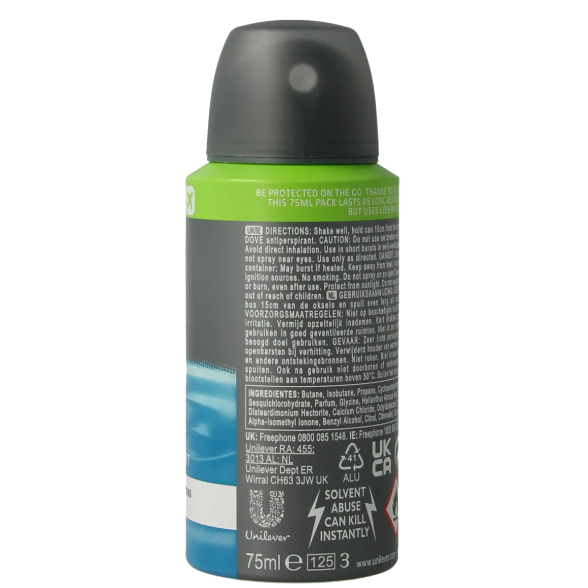 Best Dove Deodorant spray men+ care clean comfort 0%