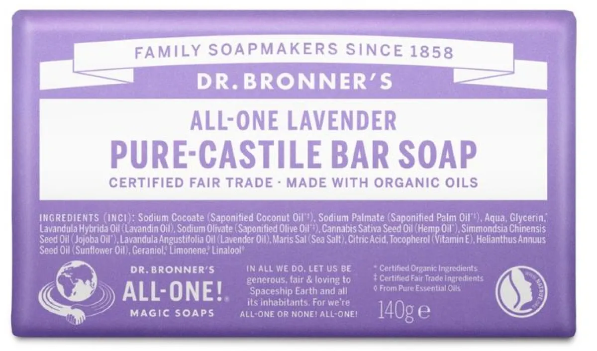 Best Dr Bronners Barsoap lavendel