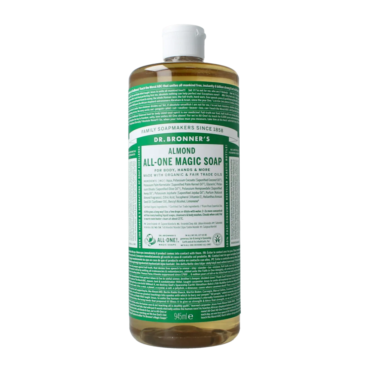 New Dr Bronners Liquid soap amandel