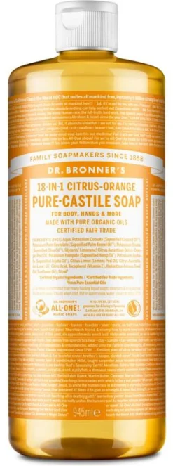 Online Dr Bronners Liquid soap citrus/orange