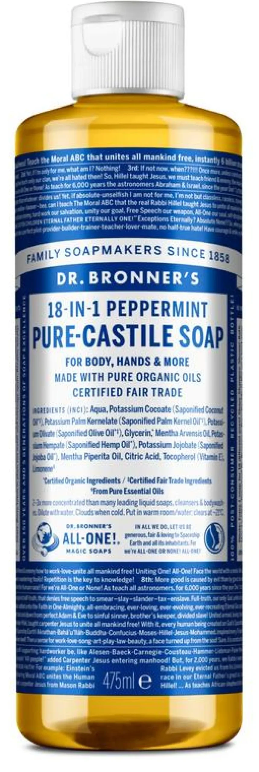 New Dr Bronners Liquid soap peppermint
