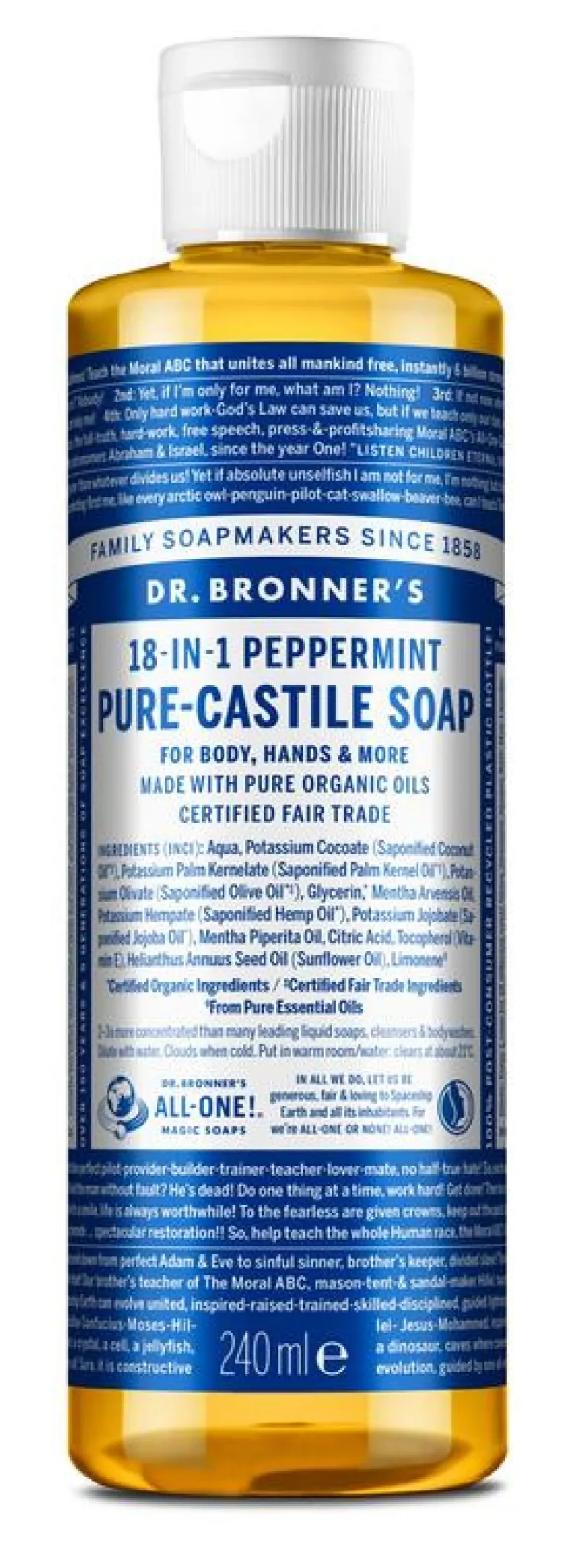 Dr Bronners Liquid soap peppermint