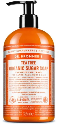 Dr Bronners Shikakai zeep tea tree