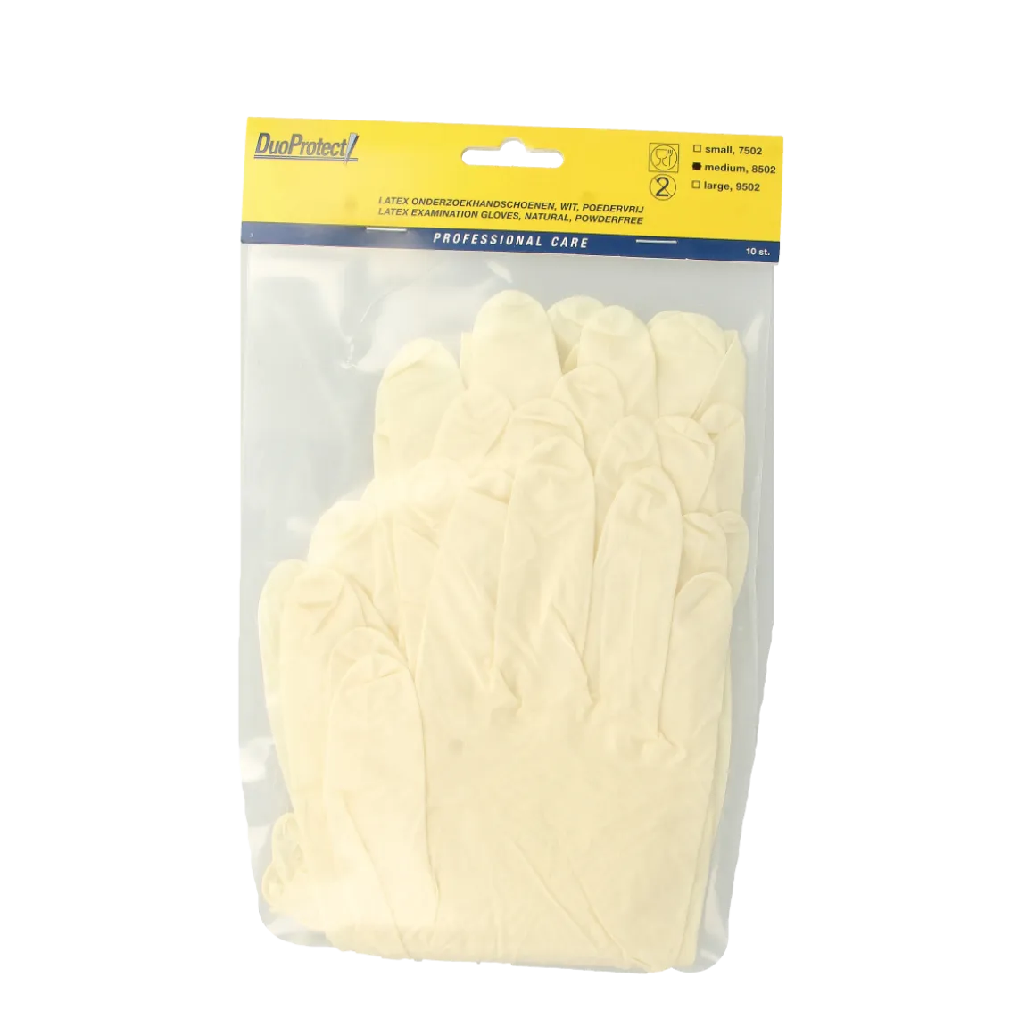 Duoprotect Handschoen latex poedervrij medium