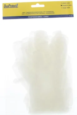 Hot Duoprotect Handschoen vinyl poedervrij S