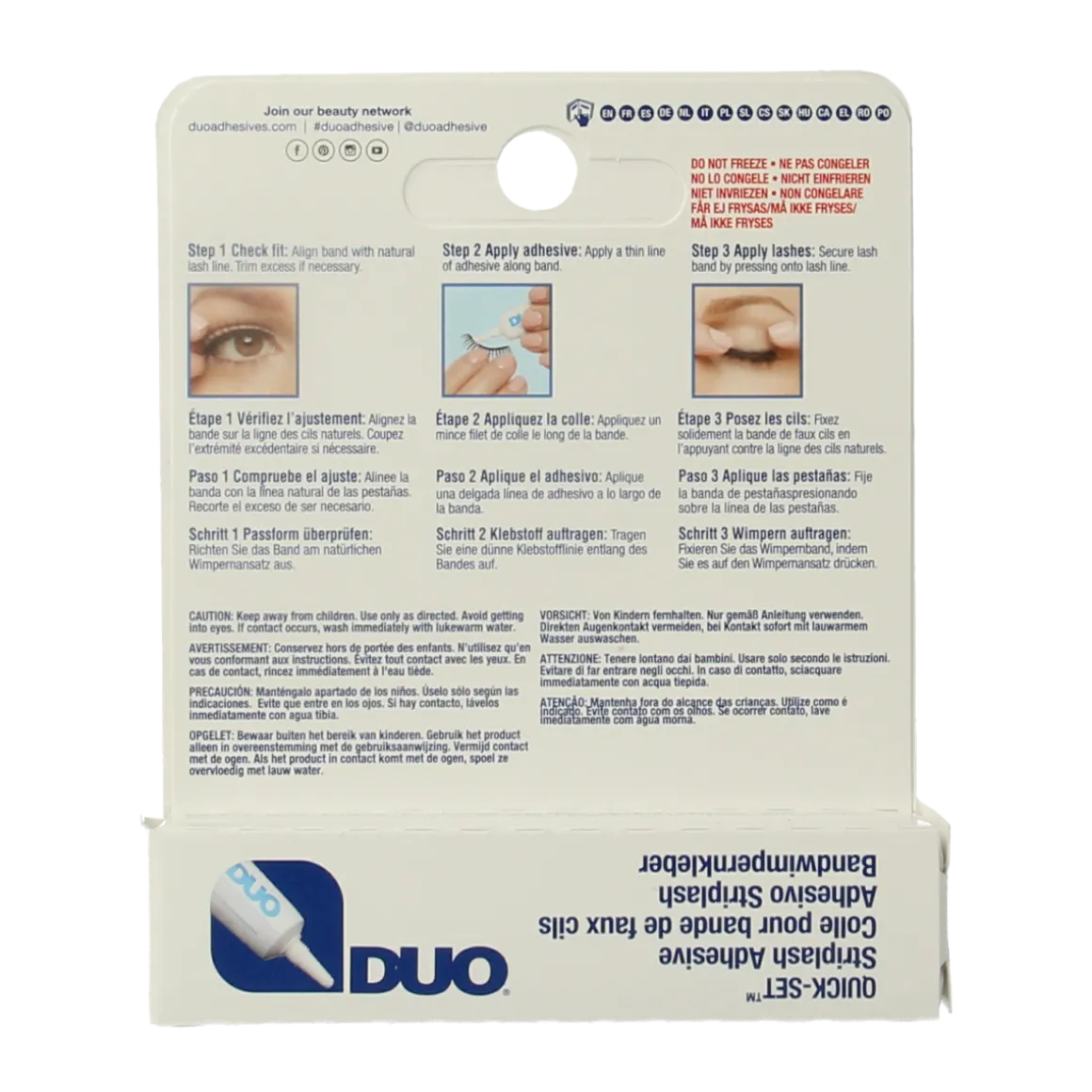 DUO Quickset striplash adhesive white/clear