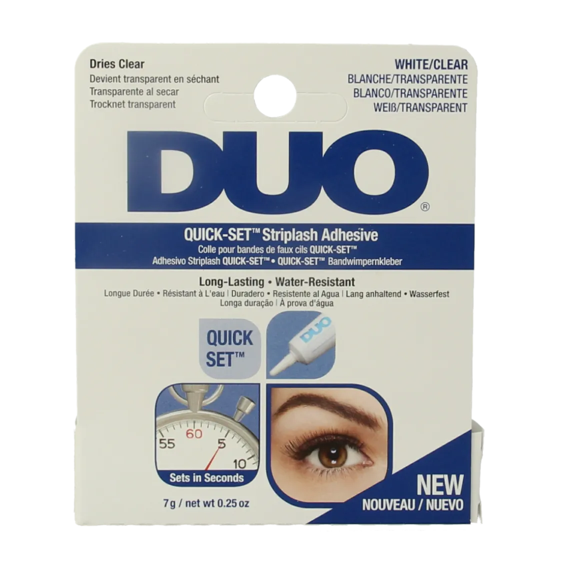 DUO Quickset striplash adhesive white/clear