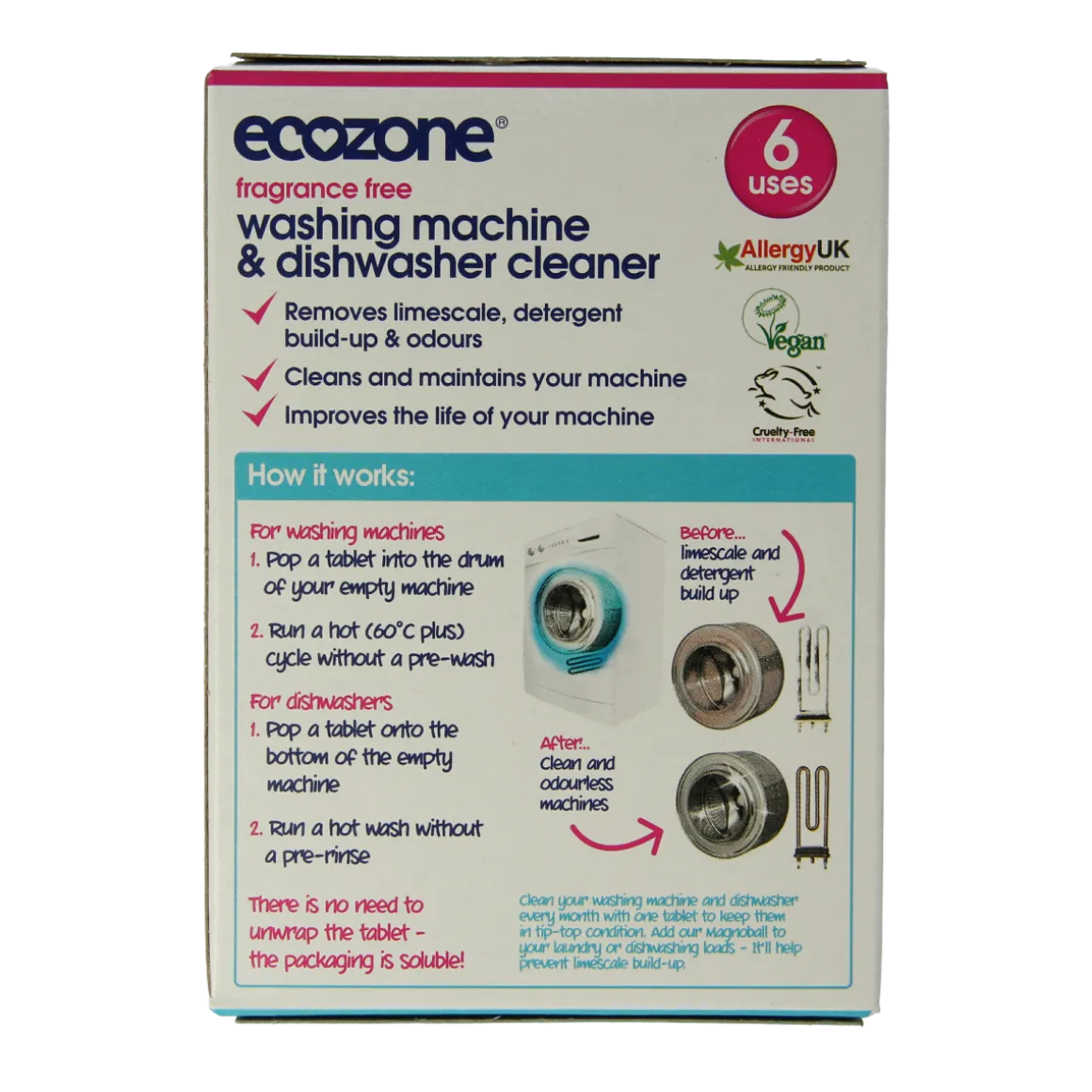 EcoZone Wasmachine en vaatwasser ontkalker