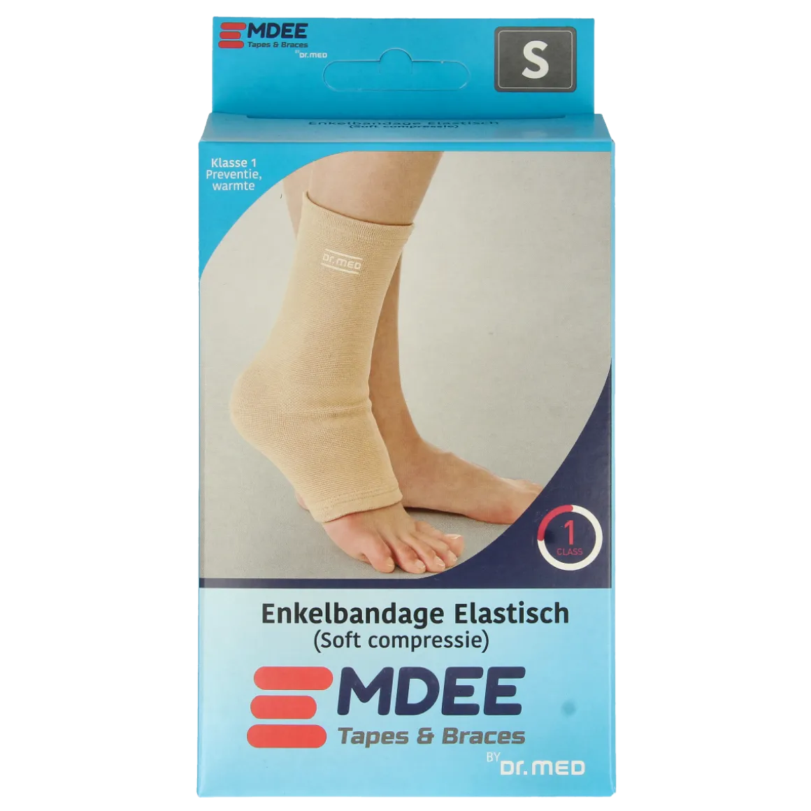 Emdee Elastic support enkel maat S huidskleur