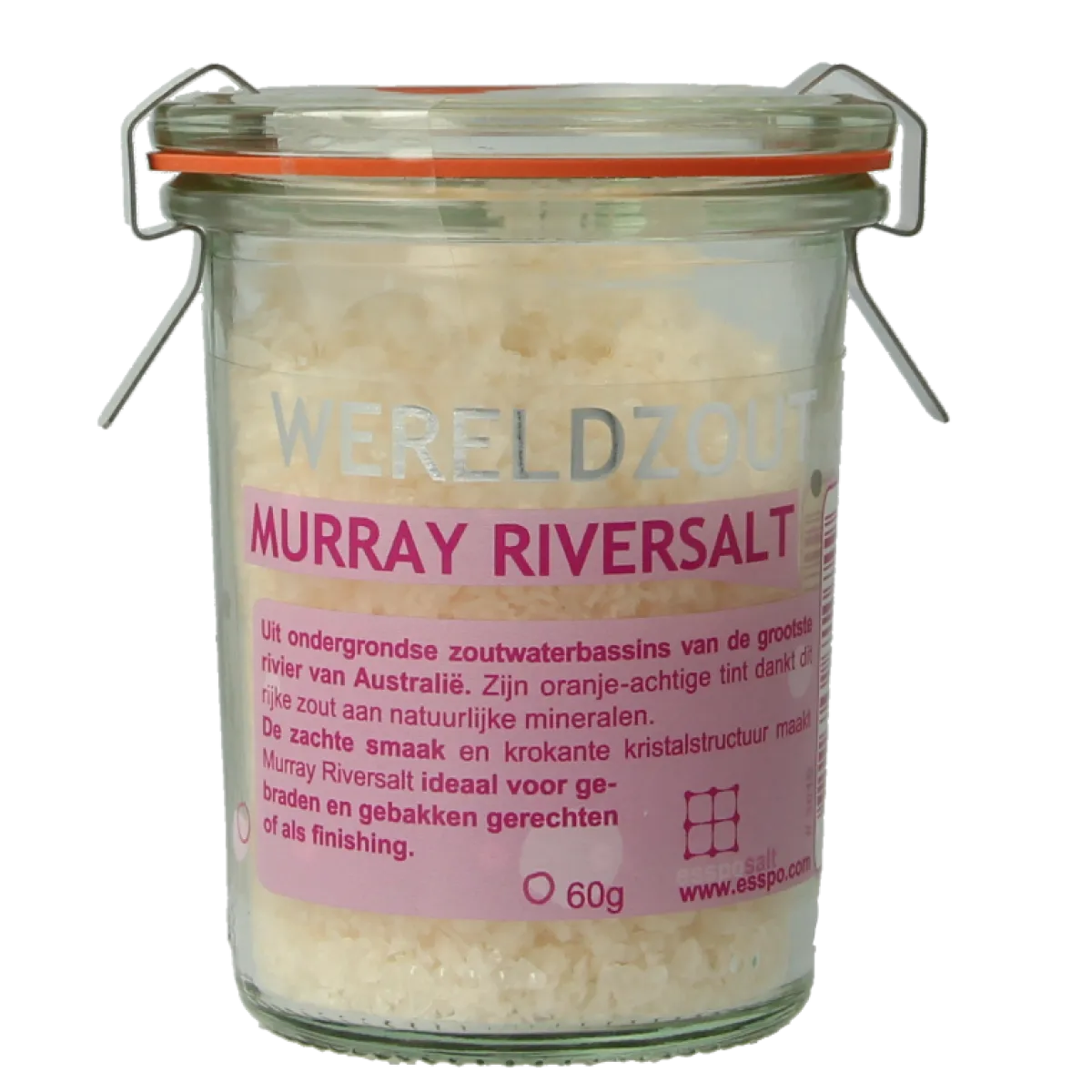 New Esspo Wereldzout Murray River Salt glas