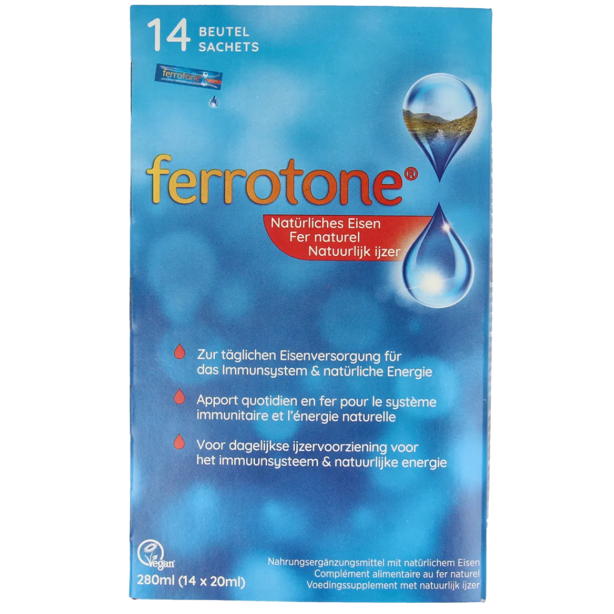 Hot Ferrotone Natuurlijk ijzer 14 x 20ml