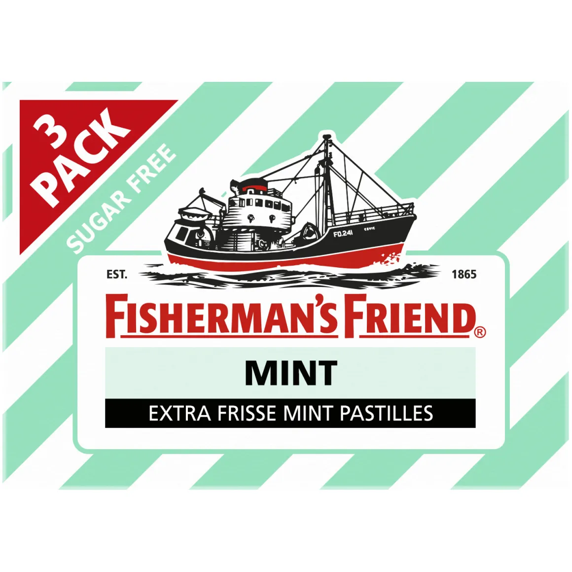 Fisherman's Friend Mint suikervrij 3-pack