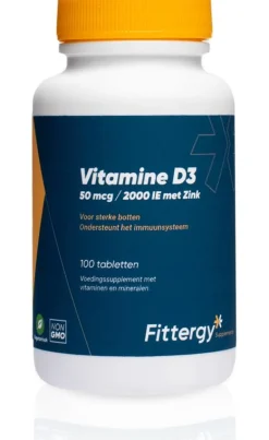 Hot Fittergy Vitamine D3 50mcg met zink