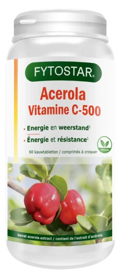 Outlet Fytostar Acerola vitamine C 500 kauwtablet