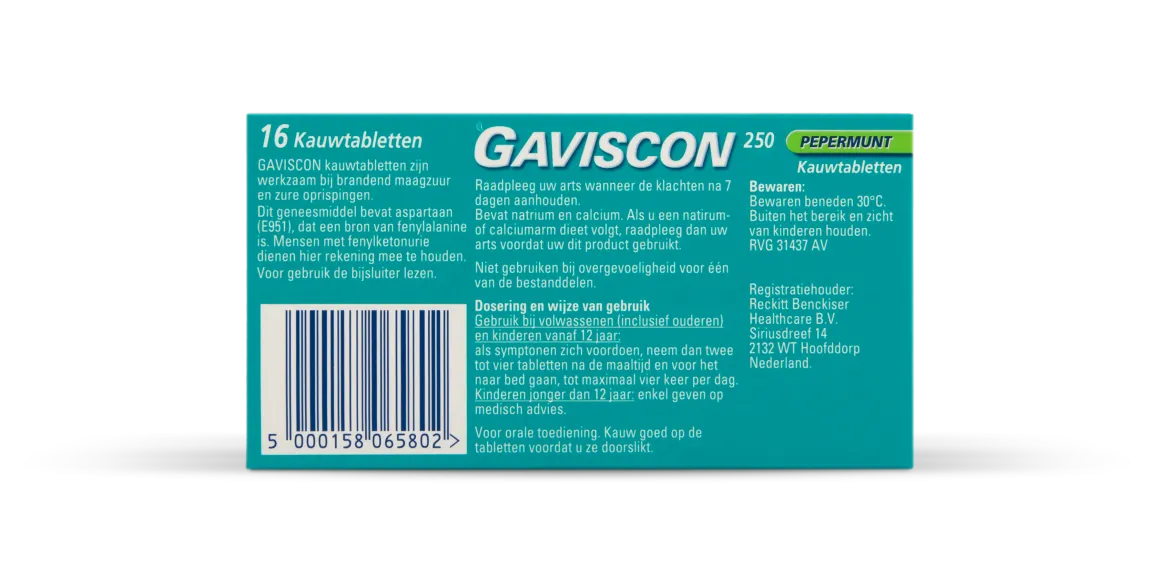 Gaviscon Pepermunt 250