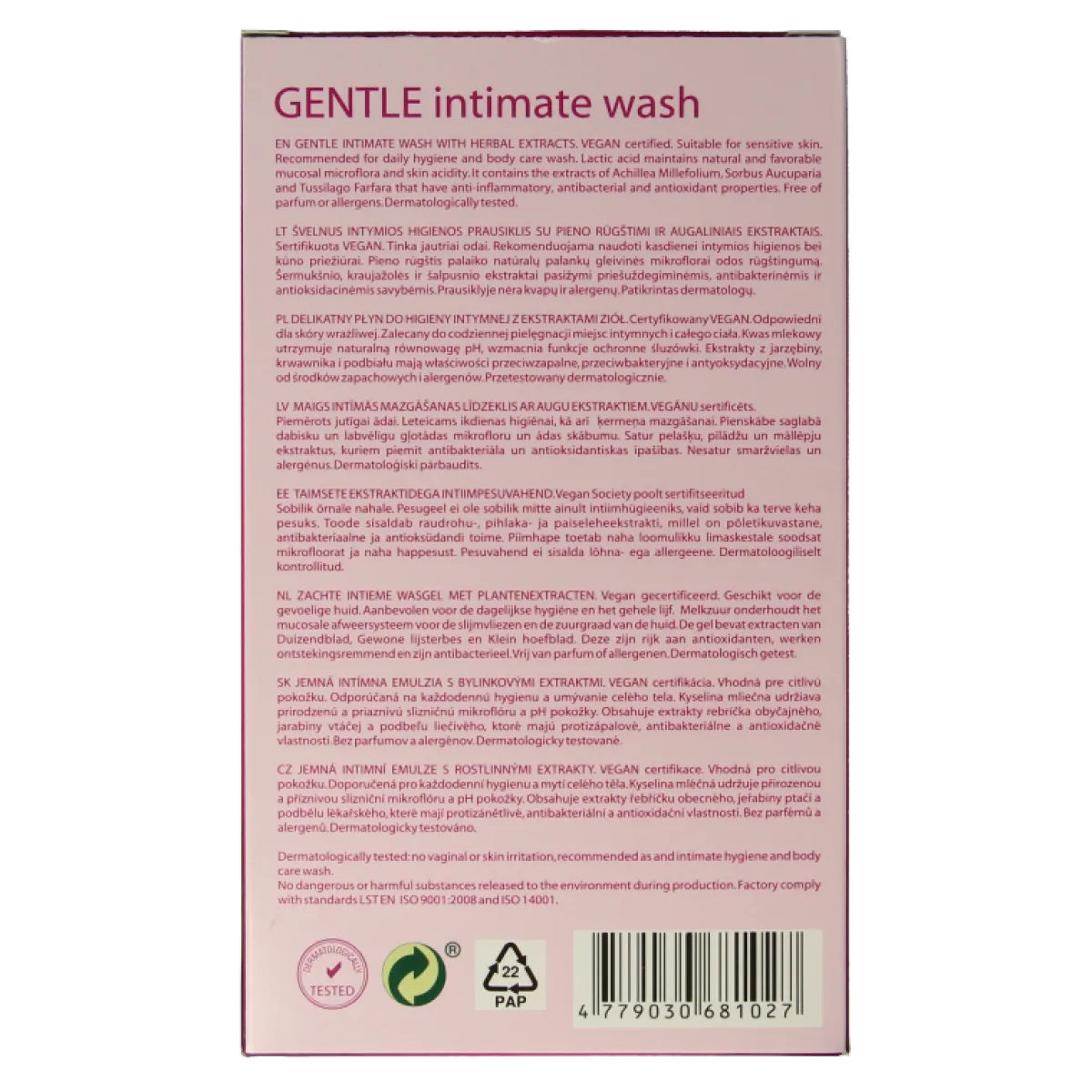 Outlet Gentle Day Intieme wasgel