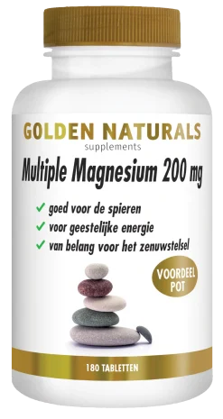 Clearance Golden Naturals Multiple magnesium 200mg
