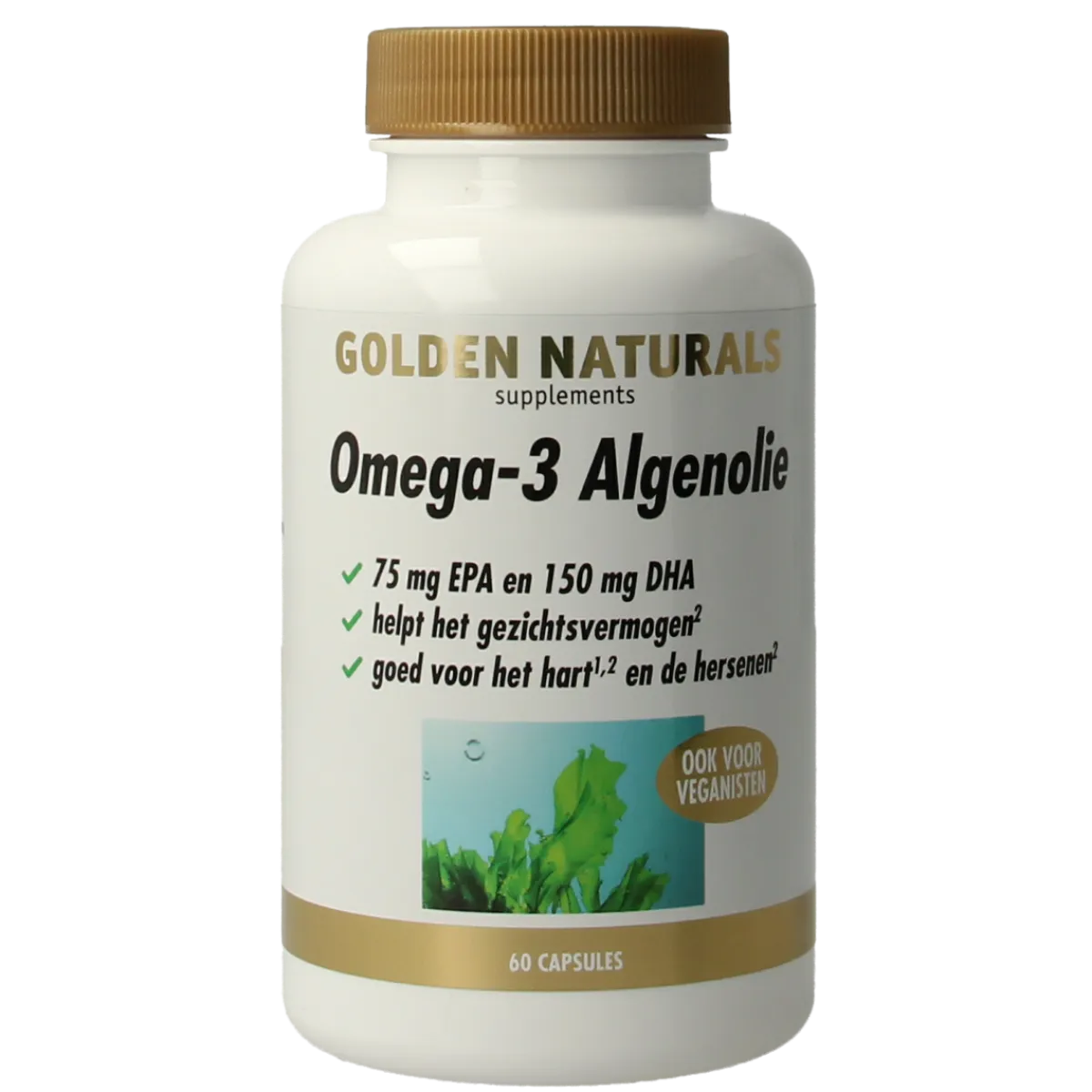 Outlet Golden Naturals Omega 3 algenolie liquid capsules
