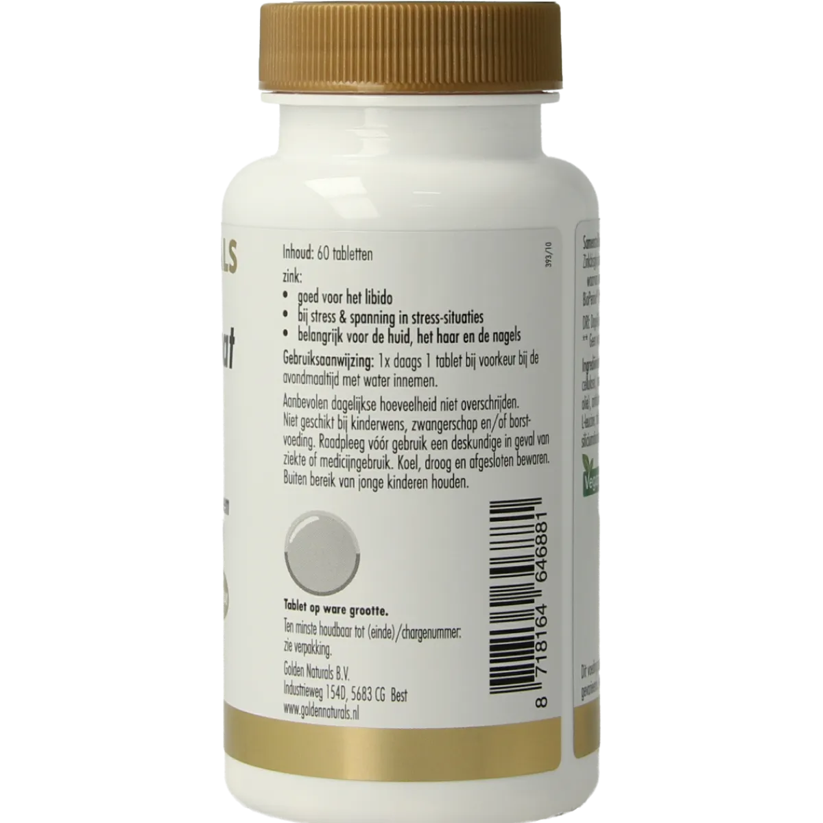 Best Golden Naturals Zink bisglycinaat 50mg