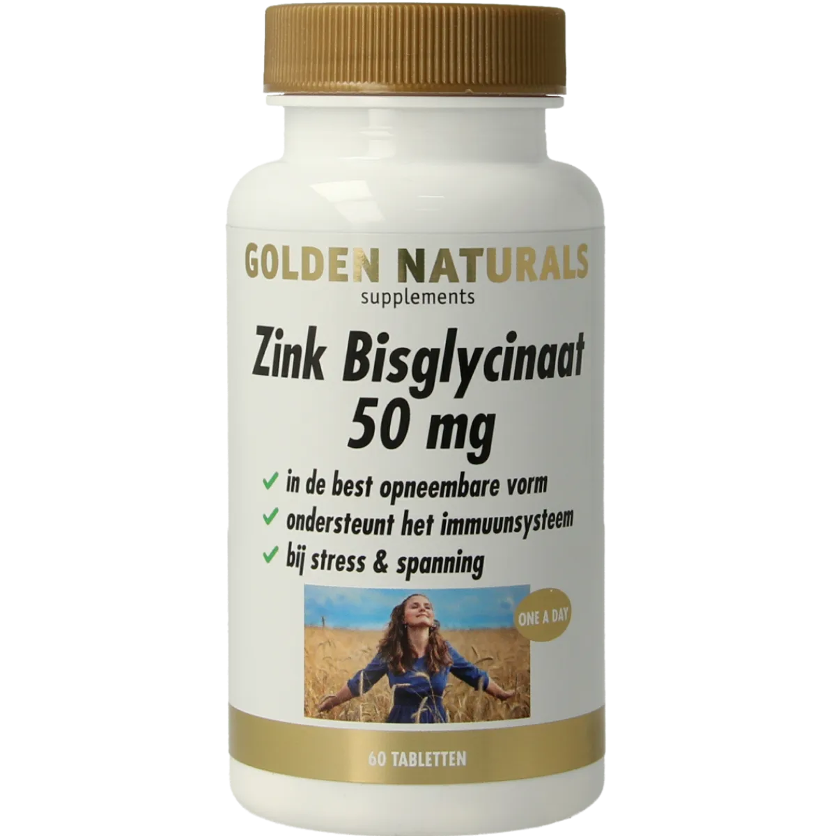 Best Golden Naturals Zink bisglycinaat 50mg