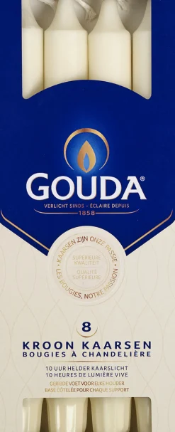 Gouda Kroonkaars ivoor 240/24