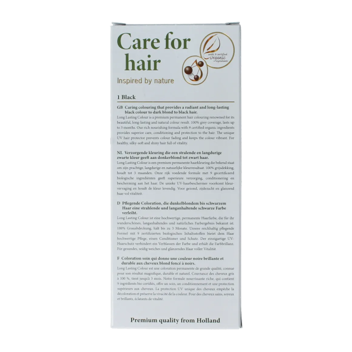 Hairwonder Long lasting colour 1 black