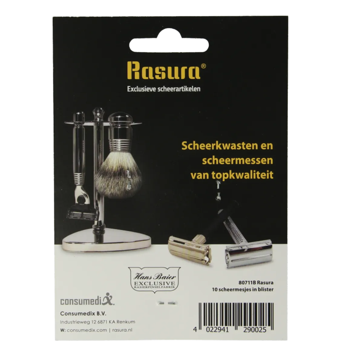 Hans Baier Scheermesjes op blister