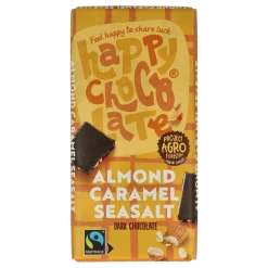 New Happy Chocolate Puur amandel karamel zeezout bio