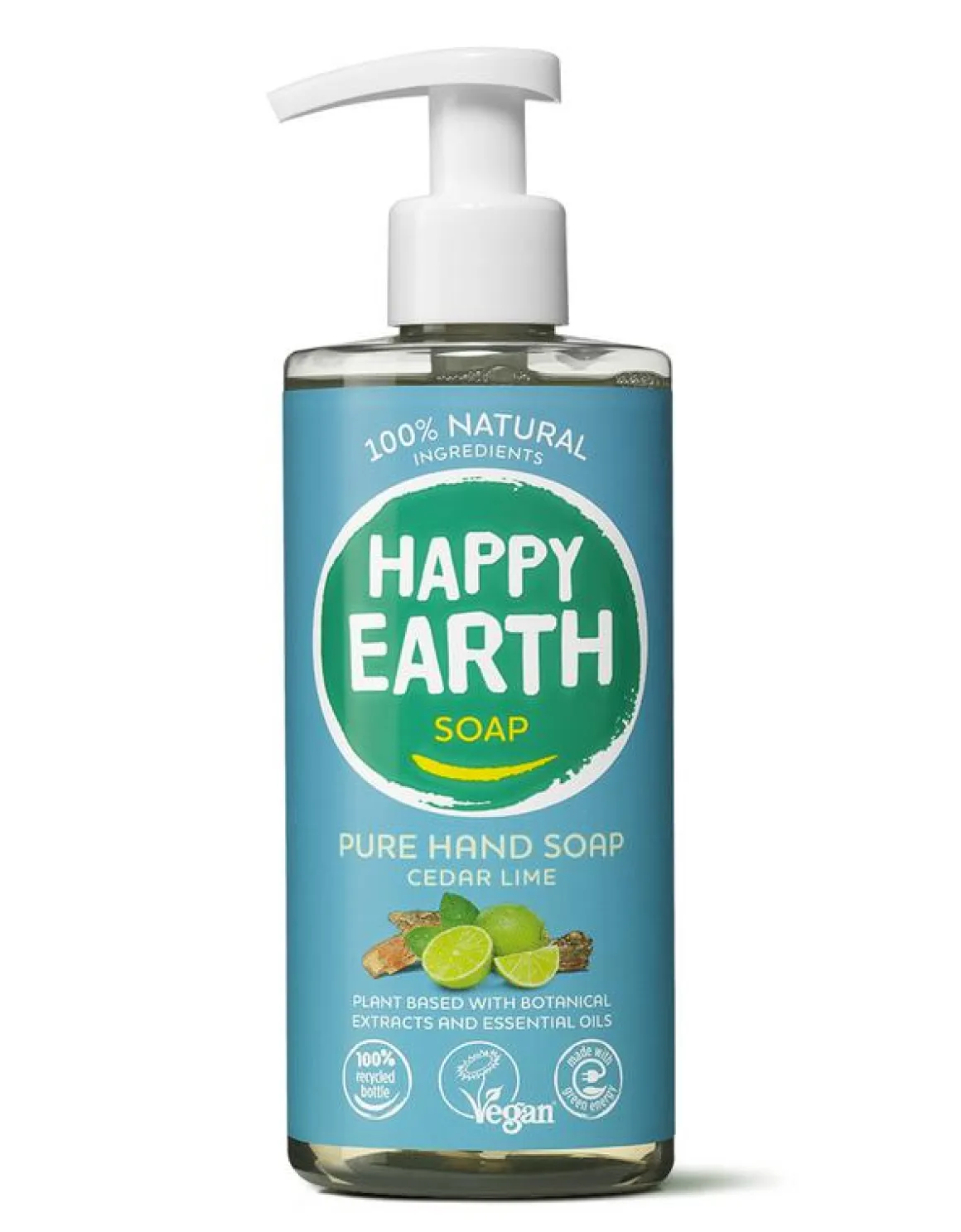 Happy Earth Pure hand soap cedar lime