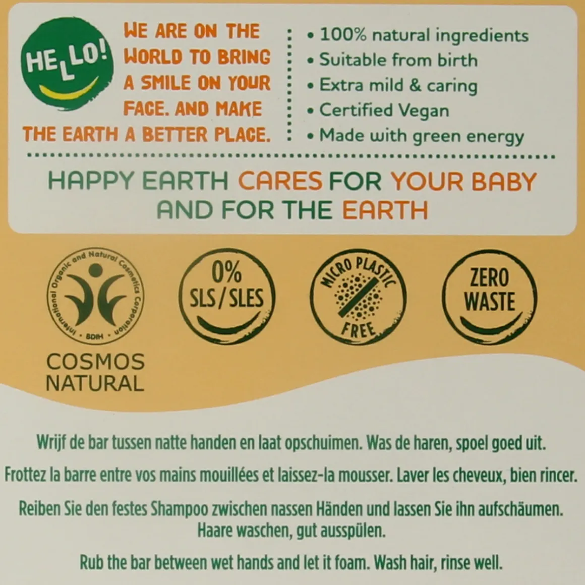 Happy Earth Shampoobar voor baby & kids