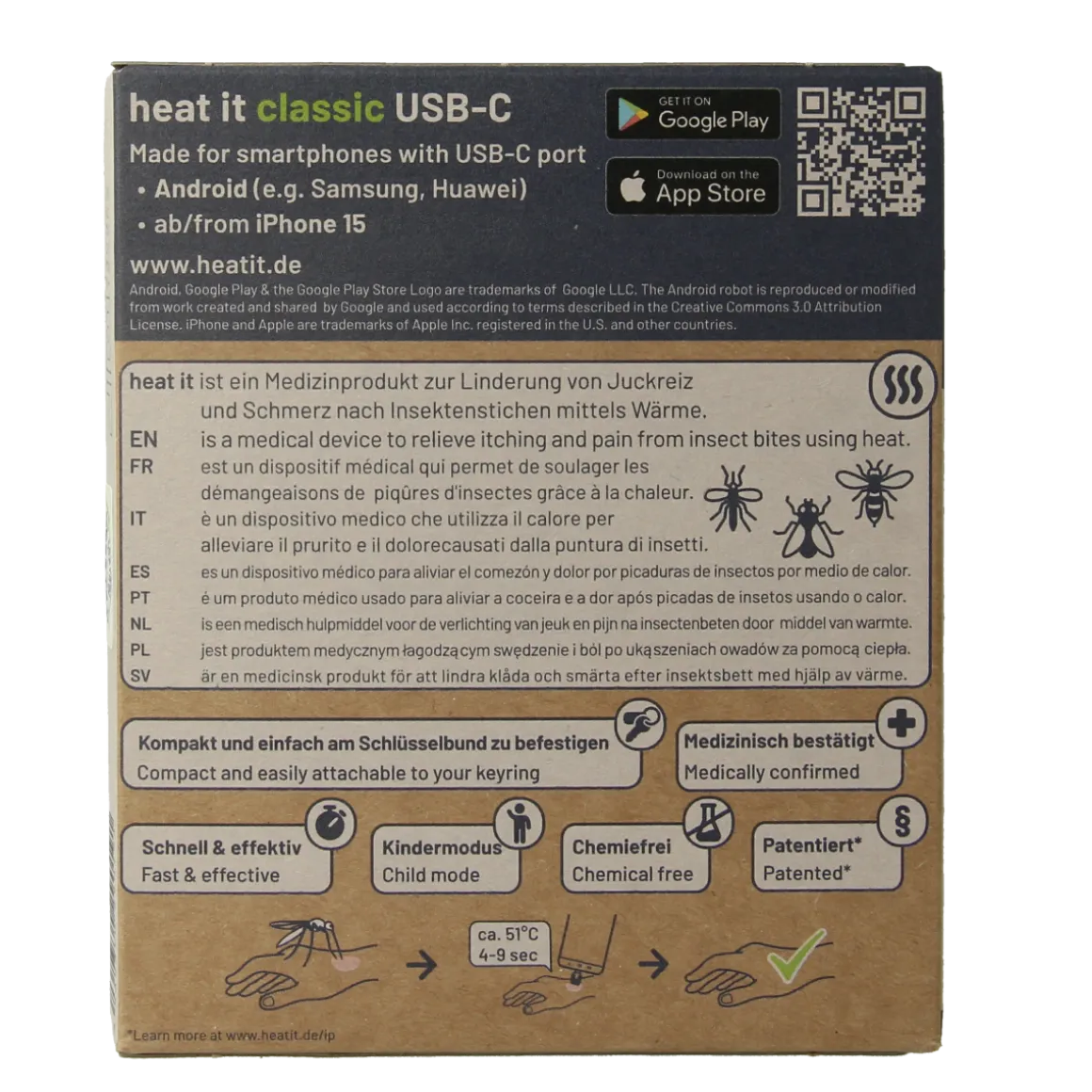 Heat-it Insect bite healer classic USB-C