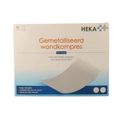 Heka Klein Wondkompres gemetalliseerd 10 x 12cm steriel