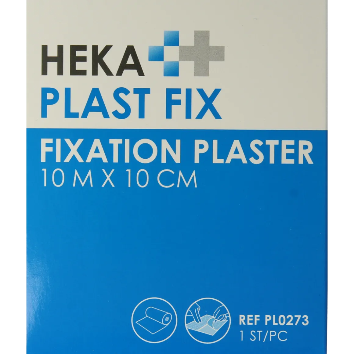 Hekaplast Fix pleister 10m x 10cm met schutvel